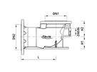Curva di ingresso per flangia UT-Hawle