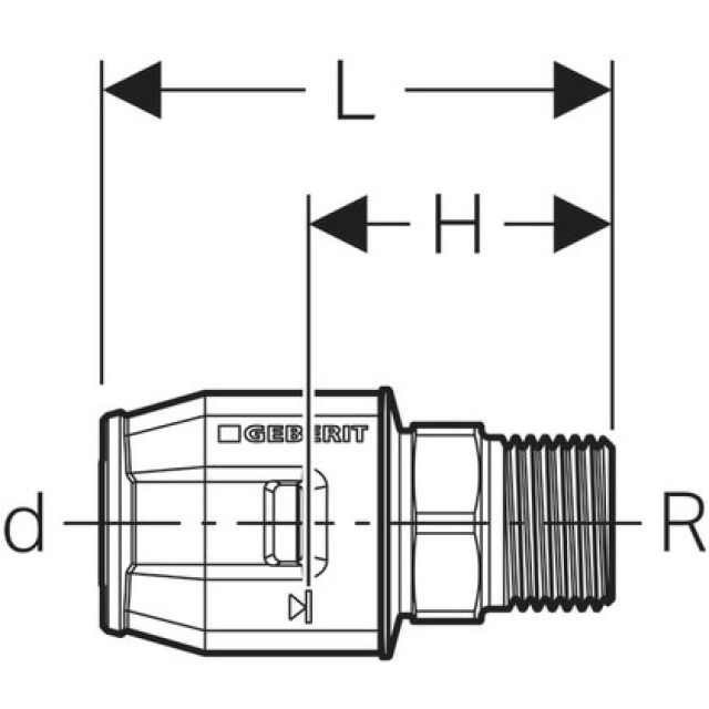 PFIT raccordo adattatore
filetto maschio 651.532
20- R 3/4"