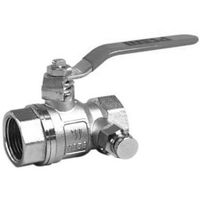 Valvola a sfera con scarico e leva in acciaio