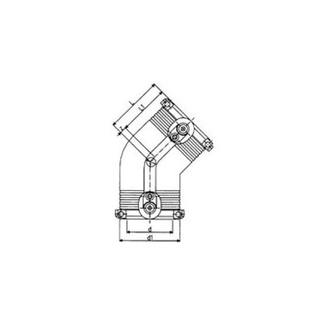 GF gomito el. ELGEF 45° SDR11.
753.151.611   63 mm