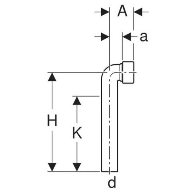 GEBERIT ANSCHLUSSBOGEN 90°
152.223 WEISS-ALPIN     40 MM
MIT QUETSCHVERSCHRAUBUNG