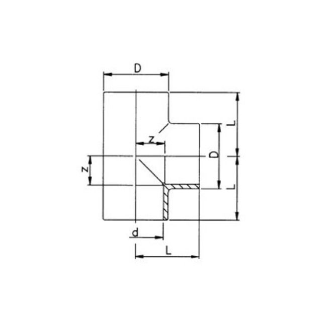 GF PVC tee 90°
721 200 107   25 mm