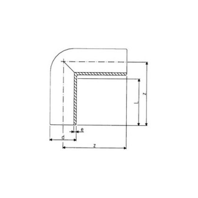 PE curva 90° PE 100 SDR 11/S5
753.101.021
250 mm