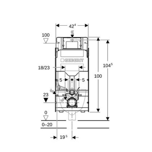 Geberit GIS Element für Wand-
WC, 114 cm, mit Sigma
Unterputzspülkasten 12 cm mit
Power & Connect Box