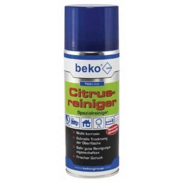 Beko Citrusreiniger 400 ml
universal einsetzbar
nicht korrosiv, entfernt
Fett, Farb-, Klebstoffreste
Ölreste uvm.