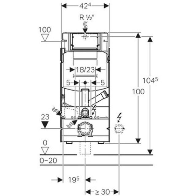 GIS elemento per WC sospeso
UP320 front./aspir. 461.316
tipo 112