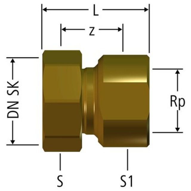 Accoppiamento rapido con dado
con filetto femmina, per
distributore Optiflex, 8611121
in bronzo CC246E