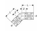 Curva Geberit FlowFit 45°
