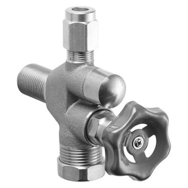 Rubinetto d'arr. doppio SIDUO
1/2", raccordo di chiusura
senza valvola di ritenuta
gruppo acustico I
Colori: ottone