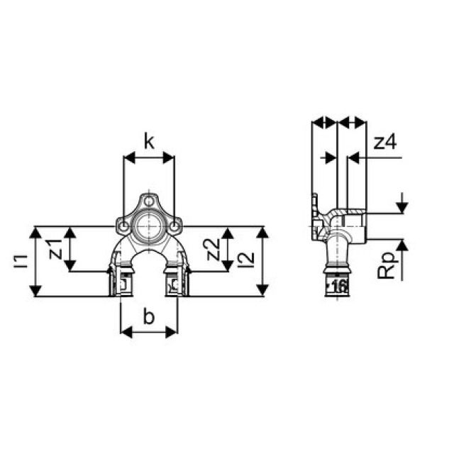 GF Uponor S-Press
U-Gomito flang. f 20-Rp1/2"FT-20