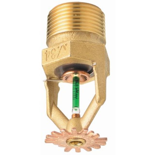 Sprinkler FL-QR/ST Model V3408
Schnelle Auslösung
stehender Sprinkler
Ausführung: Messing 3/4" BSPT
K160 / 68° Grad
3 mm Glas