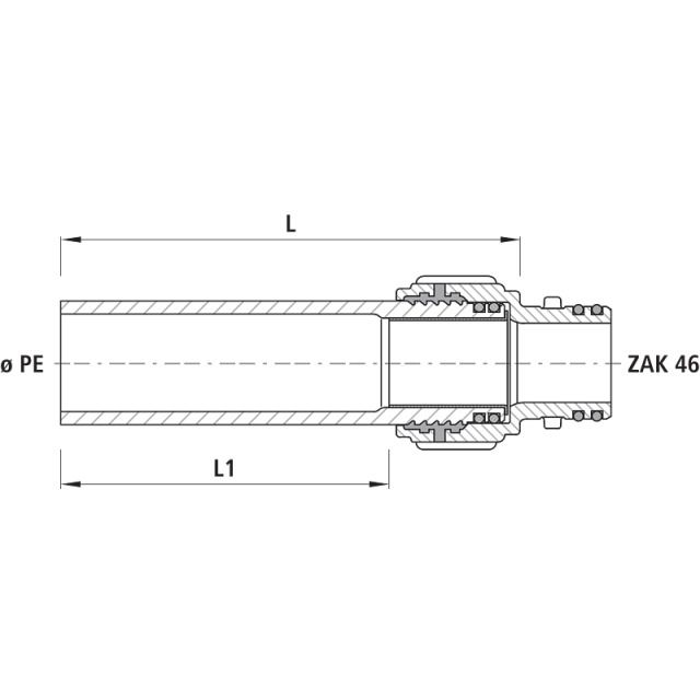 HAWLE estremità in PE
da saldare ZAK 6180
PE-d 50
