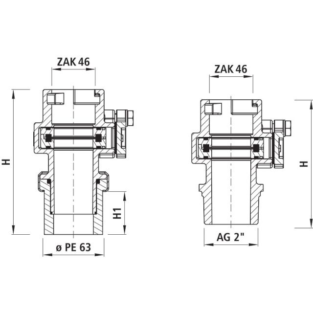 HAWLE ANBOHRSPERRE ZAK PN16
3721  ZAK46  2"  AG
DN 65 - 500 F 2" PN 16
