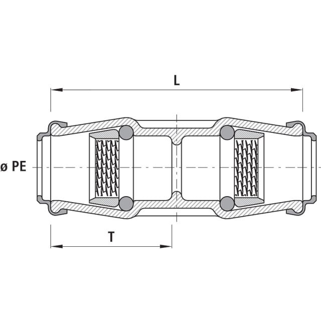 HAWLE raccordo ad innesto
6300     d PE 63