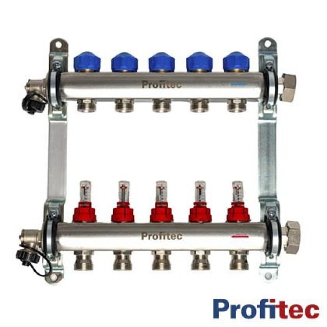 Collettore INOX Profitec 1"
3 part con flussimetro 0-2.5 l/min
L=266mm, sfiato manuale