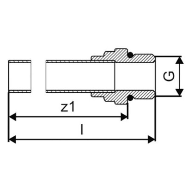 raccordo tubo
15X1MM - G1/2"MT
L=350