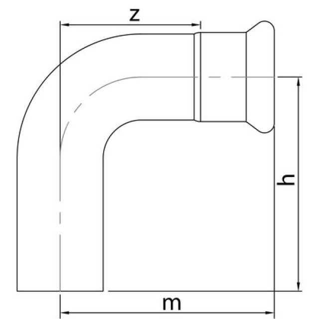 PROFITEC PRESSINOX-FIG. 4
CURVA 90° M/F 139.7 MM