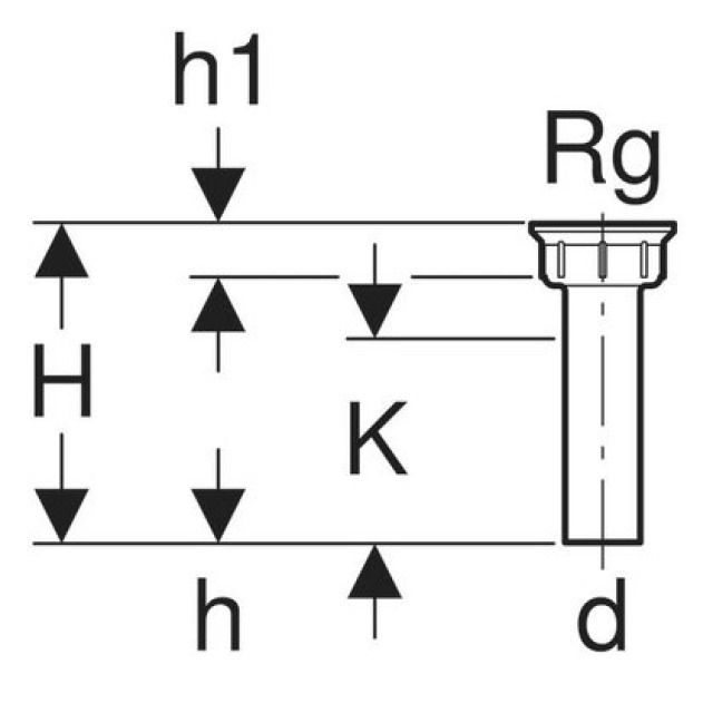 GEBERIT pezzo d'allacciamento
filetto femmina 152.145
d 48 - 60 x 1/8"
