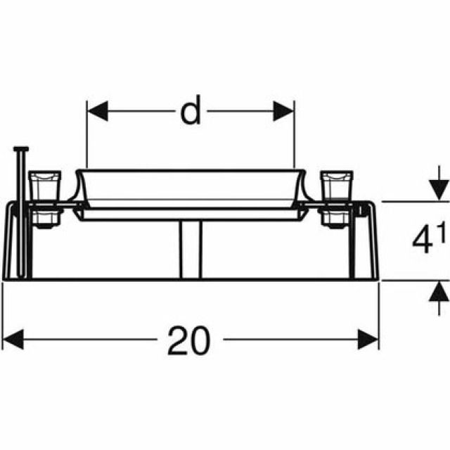 Protezione casseratura Geberit
con fissaggio integrato