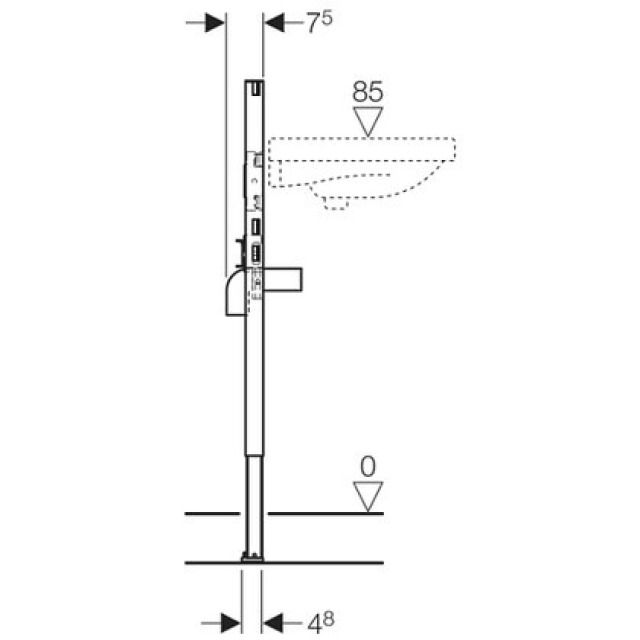 DUOFIX elemento per lavabo
rubinetto monoforo 111.492
tipo 98/82