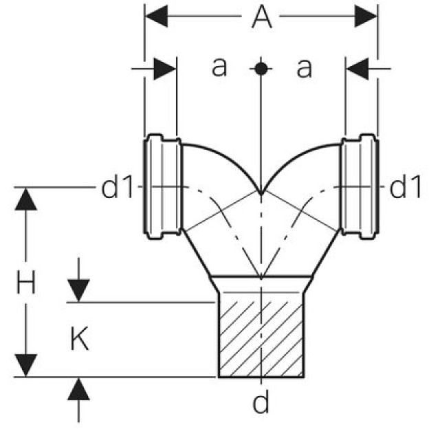 SILENT WANDKLOSETT-DOPPELBOGEN
308.923 180°     90 / 90 MM
