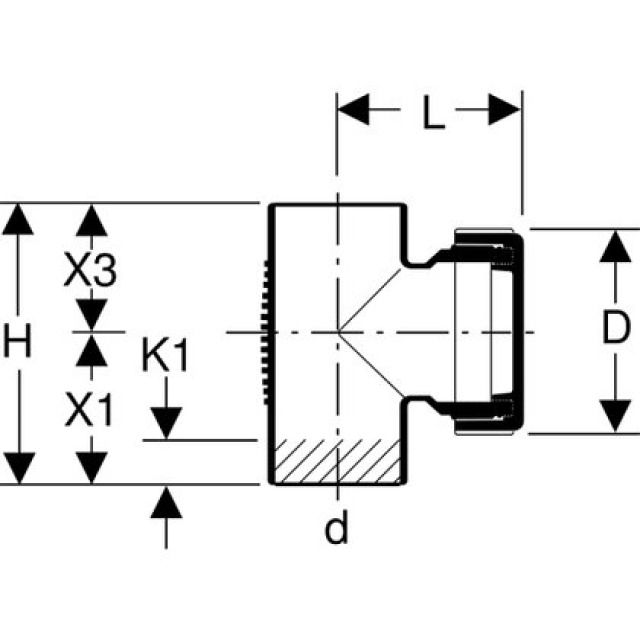 GEBERIT pezzo d'ispezione 90°
SILENT 312.333   d 135