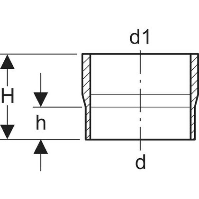 GEBERIT collegamento
per tubi ghisa 371.738
d 250 - 274