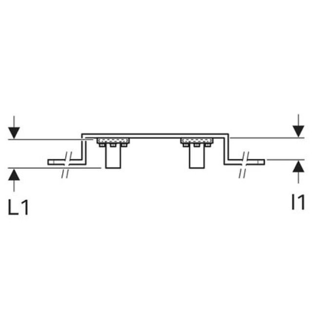 MEPLA set MeplaFix placca
a rientro 2 curve 623.855
d 20 - 1/2" interasse 15.3mm