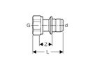 Geberit PushFit Pezzo adattatore per collettore con innesto rapido, dado avvitabile