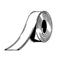 Nastro inserto in plastica nero per morsetto scorrevole