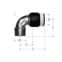 4672, Sanipex MT, Gomito con filettatura esterna
