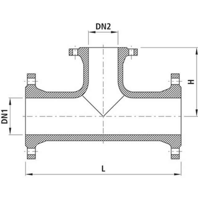 HAWLE Tee flangiato
8510
DN 150 80 PN 16