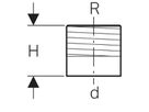 Geberit PE-HD, Adattatore PE con filetto maschio