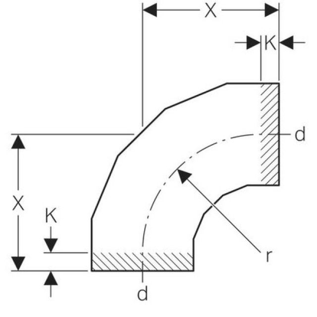 GEBERIT curva a segmenti 90°
371.055
d 250