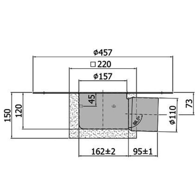 ACO DACHAB. WAAGR. MEHRT INOX
445497 ISOLIERT DN 90