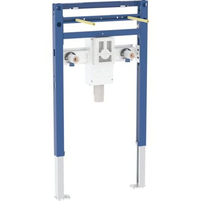 Waschtischelement Geberit
Duofix, mit Einbausifon, ohne
Abdeckplatte, Montagerahmen
mit Anschlusswinkel und
Füsse und
Armaturenplatte verstellbar - Breite 50 cm, Höhe 82 - 98 cm
ohne fertigbauset