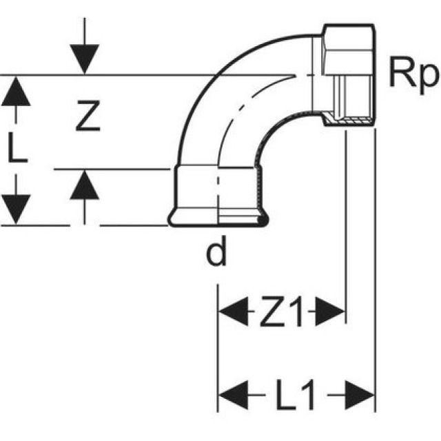 MPF UEBERGANGSBOGEN IG 90°
20557             3/4" - 22 MM