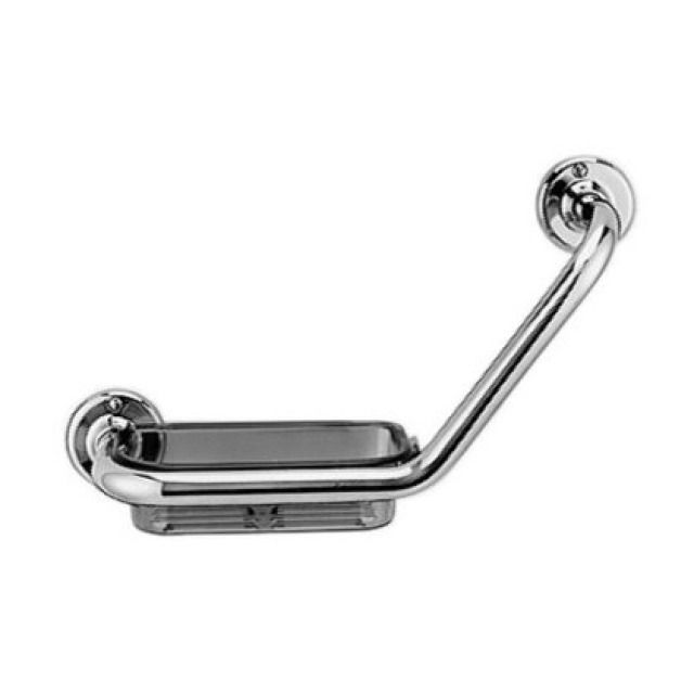 Corrimano BODENSCHATZ
angolare, portasapone
trasparente
Colori: cromato