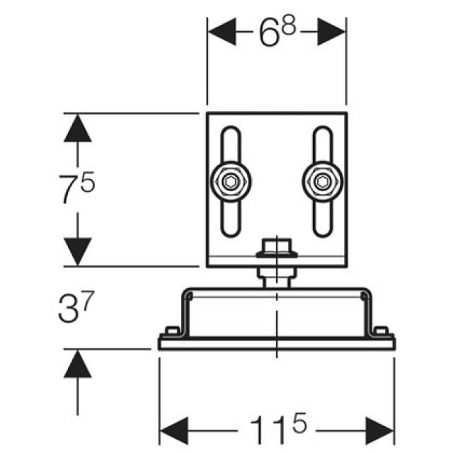 GIS squadretta di fissaggio
fonoassorbente 461.118
