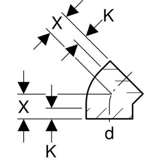 GEBERIT curva 45°
PE 363.045     d 56