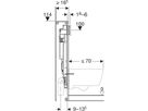 Geberit GIS Element für Wand-
WC, 114 cm, mit Sigma
Unterputzspülkasten 12 cm