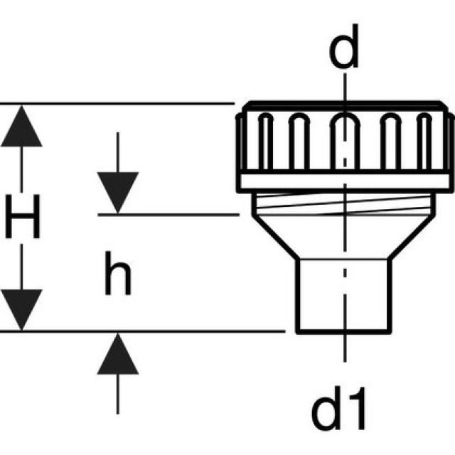 GEBERIT bocchettone con dado
da brasare ott 359.330 d 56-54