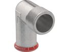 Gomito misto 90° Mapress acciaio-C con filetto maschio