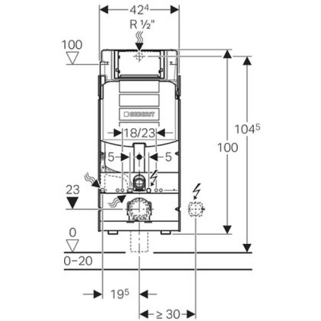 GIS elemento per WC sospeso
UP320 com.frontale 461.313
tipo 112