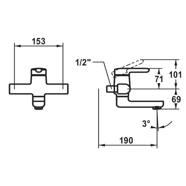 KWC Wand schwenkbar Wamas 2.0
A 240 mm, AD153 mm ohne Raccord
chromeline
