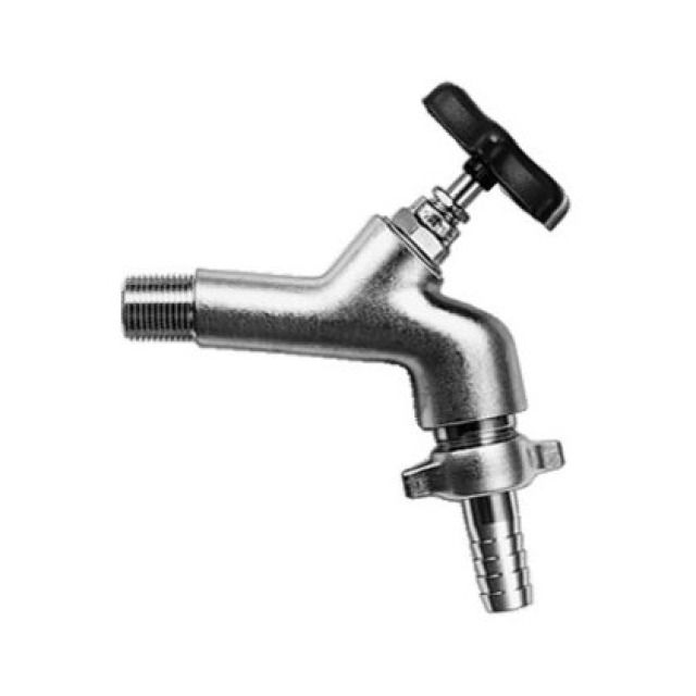 Rubinetto per giardino SIGA
1/2", volantino
dispositivo antisifonaggio
raccordo portagomma
gruppo acustico I
Colori: cromato