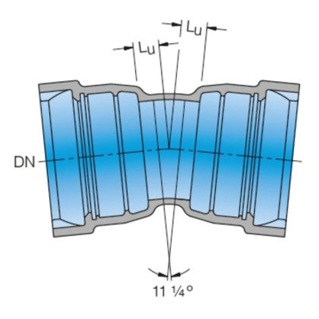 DUKTUS curva raccordo BLS
tipo MMK
11° VRS-T DN 100