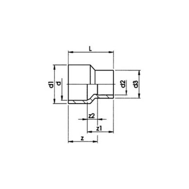 GF PVC riduzione PRO-FIT
721 910 905
12/16 - 8/12 mm