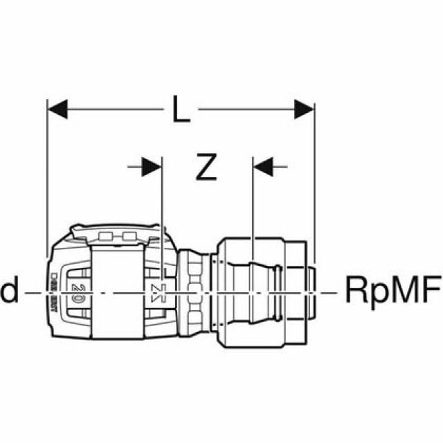 FLOWFIT PEZZO ADATTATORE
620.290   D=16  RPMF=1/2"
CON MASTERFIX
