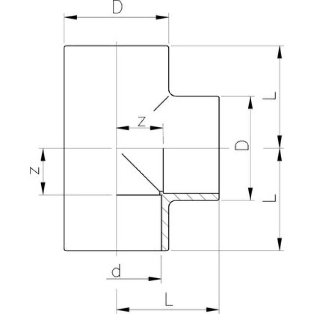 GF tee uguale 90° PB
5015
d= 50 mm